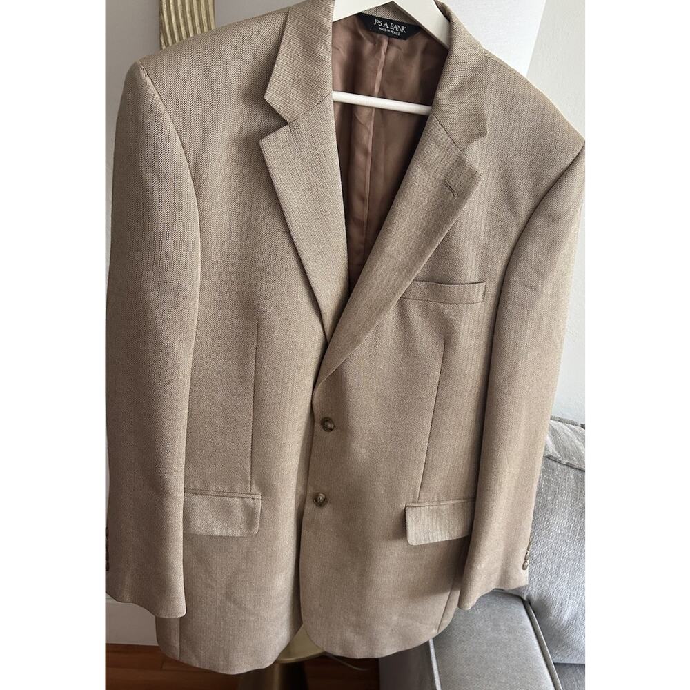 Jos. A. Bank Silk Camel Hair Blazer 42 L Sport Coat Preppy Luxury Old Money